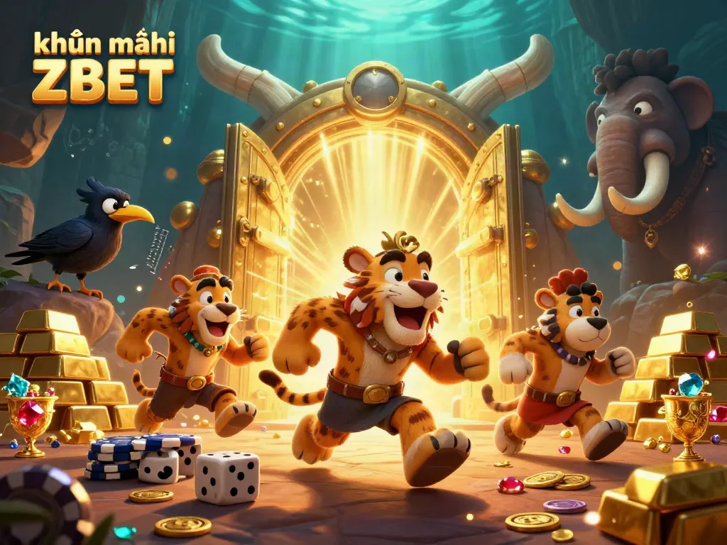 Engage with khuyến mãi ZBET at a dynamic prehistoric casino featuring caveman characters.