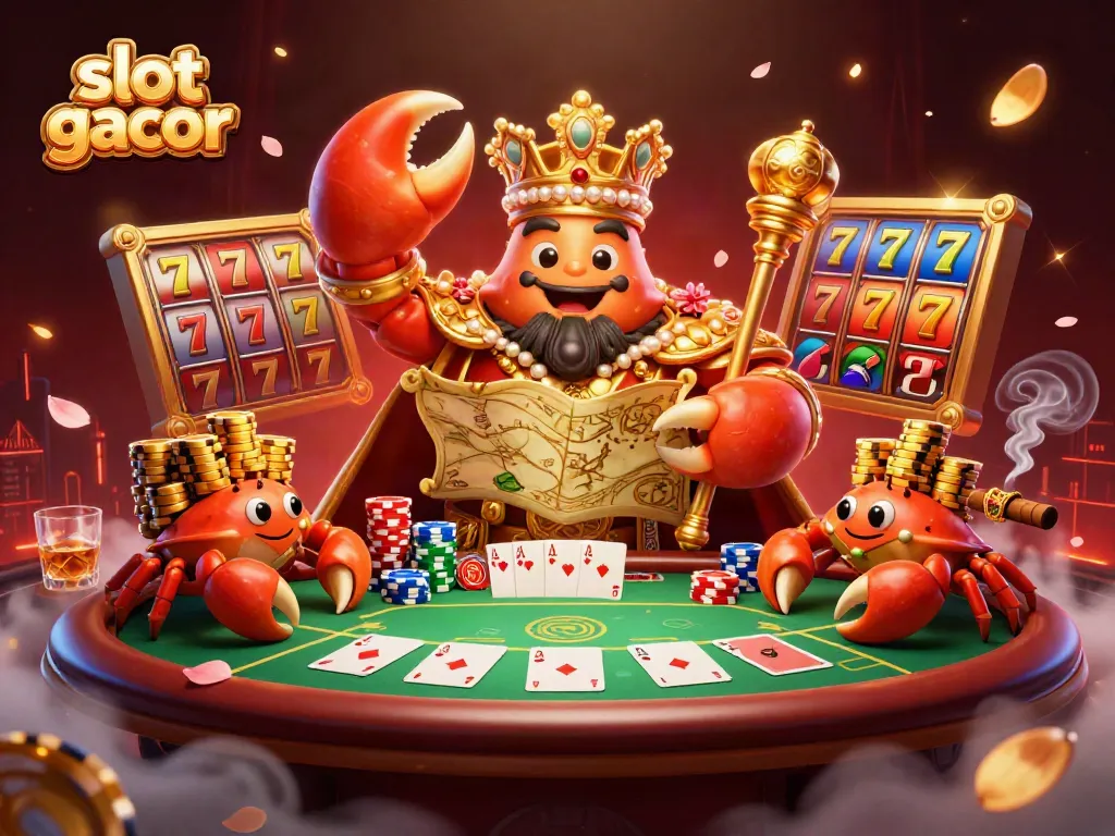 Experience the thrill of slot gacor in a vivid 3D casino scene filled with excitement and fortune.