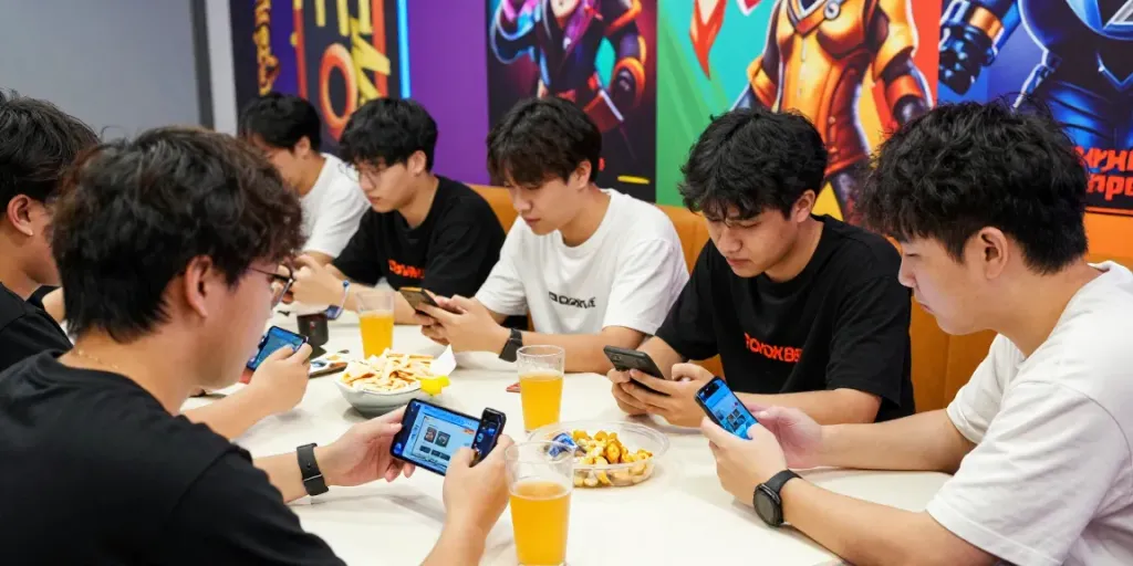 Exciting gameplay moment with friends using ROKOK88 APK for mobile gaming.