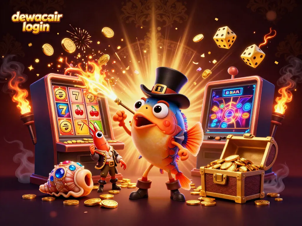 Engaging scene of dewacair login with vibrant casino elements, showcasing a playful underwater adventure
