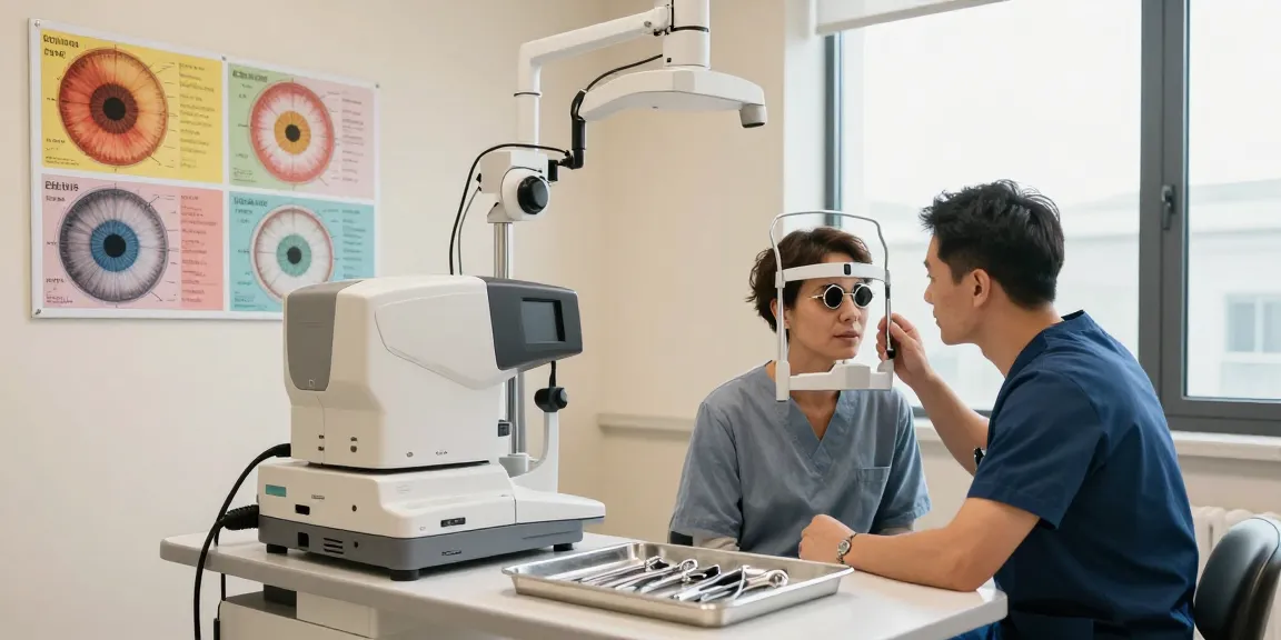 See detailed eye care consultation at SNU Eye Clinic with surgeon and patient.