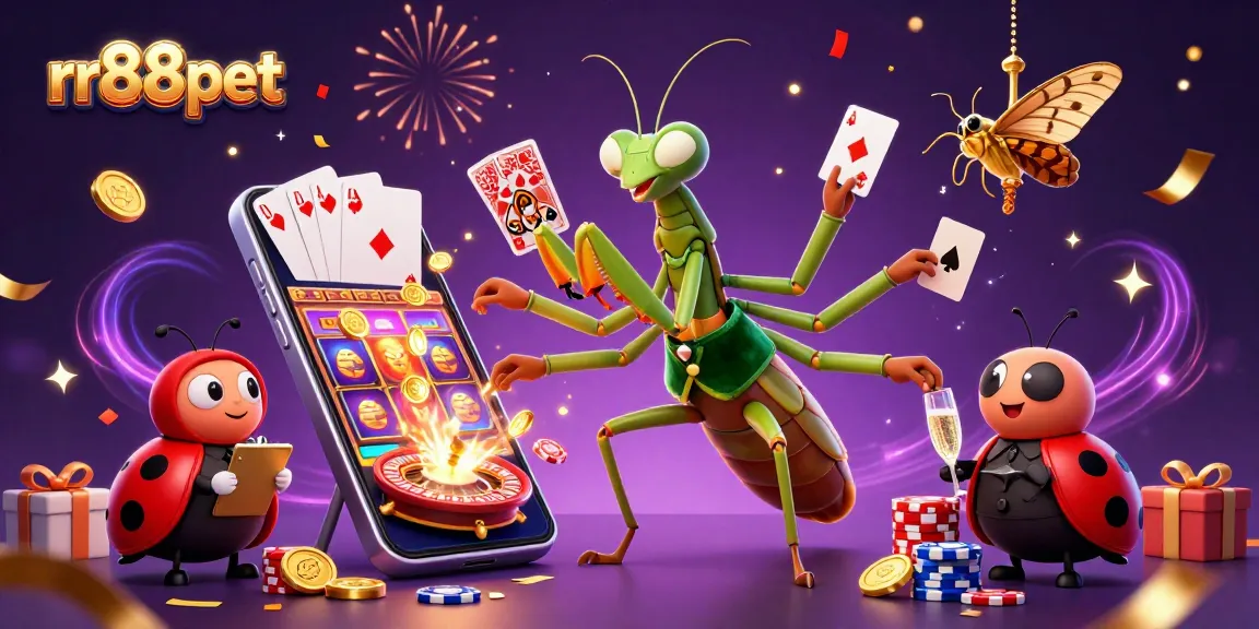 Engage with vibrant slot games and promotions at rr88pet, featuring dynamic 3D casino characters and elements.