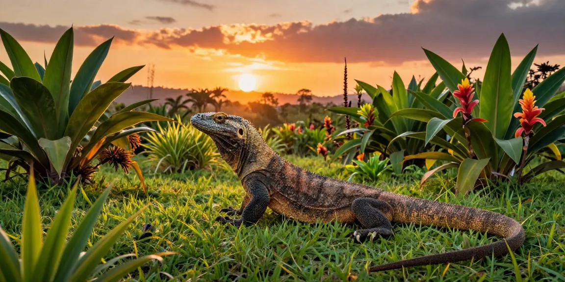 A stunning representation of the rokok88 slot, featuring a Komodo dragon in its natural habitat, highlighting Indonesia's rich biodiversity.