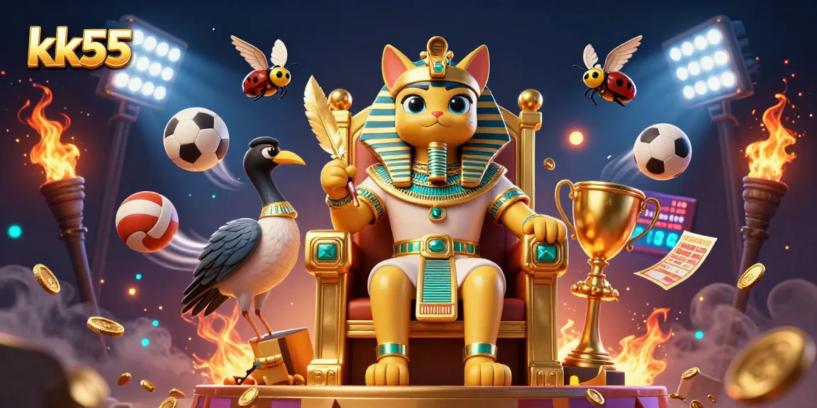 kk55 players betting strategically with dynamic gaming elements in a vibrant online casino environment