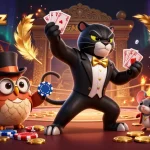 Engage with thrilling games at 789winbiz while the stylish characters celebrate luck and victory.