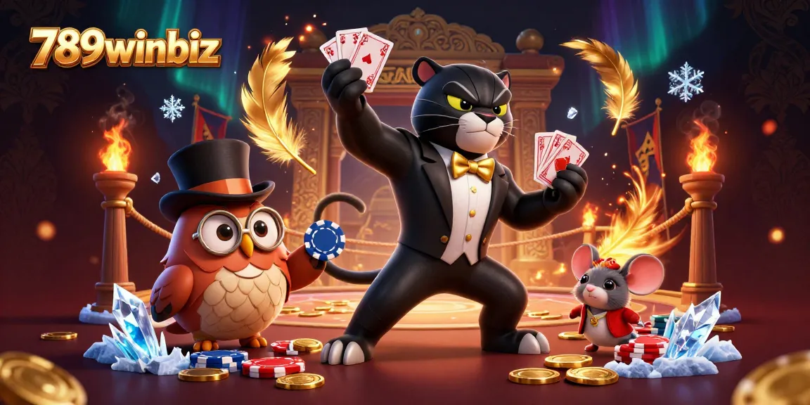 Engage with thrilling games at 789winbiz while the stylish characters celebrate luck and victory.