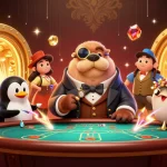 s666 players enjoy a thrilling underwater poker game with dazzling treasures in a dynamic scene