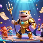 Winning at F8BET with a lively 3D illustration showcasing an underwater casino adventure.
