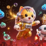 Win big at the casino with the vibrant sun-themed 3D illustration of slot gaming elements.