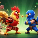 Win big with Link tải sunwin in this vibrant 3D casino-themed illustration featuring dynamic gambling elements.
