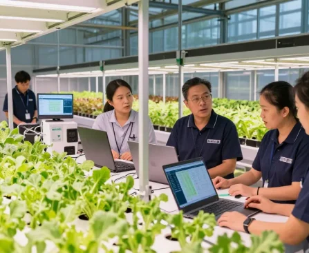 Cika4d slot showcased in a modern indoor agriculture facility with innovative technology and vibrant plant growth.