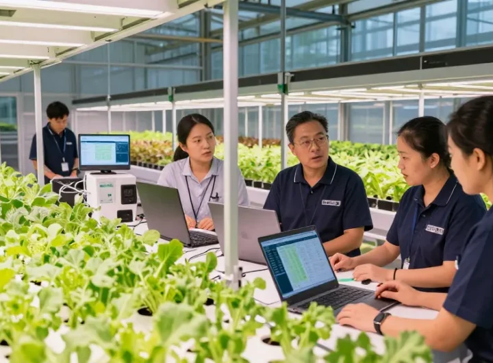 Cika4d slot showcased in a modern indoor agriculture facility with innovative technology and vibrant plant growth.