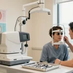 See detailed eye care consultation at SNU Eye Clinic with surgeon and patient.