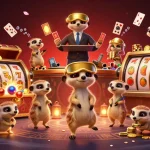 Engage in the exciting world of pgslot with cheerful meerkats running a dynamic casino operation.