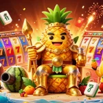 Engage in thrilling casino fun with kobe's golden pineapple king amid explosive gaming elements.