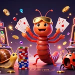 Experience thrilling slot bet 200 action with a vibrant cartoon croupier and animated casino elements.