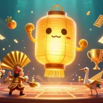 Experience exhilarating gaming at au88, featuring a vibrant 3D scene of golden casino spirits and dynamic slot elements.