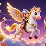 Spin and win big with slot777 as a celestial steed brings exciting slot action.