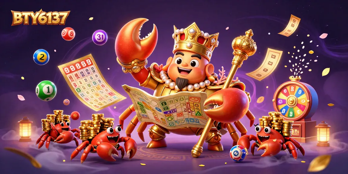 Experience the excitement of gaming with BTY6137 in a vibrant lottery-themed scene.