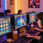 Engaging online gaming experience with wd138 slot graphics and players immersed in action