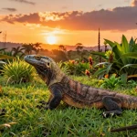 A stunning representation of the rokok88 slot, featuring a Komodo dragon in its natural habitat, highlighting Indonesia's rich biodiversity.